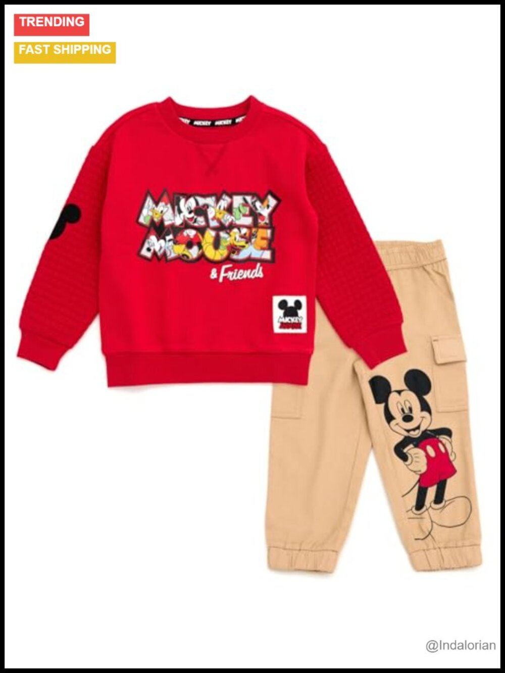 Disney Graphic Sweatshirt & Jogger Pants Set Boys Fleece & Twill Outfit
